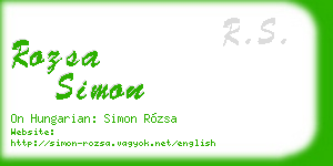 rozsa simon business card